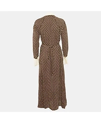 Pre-Owned Chloe Women's Pre-Owned Chloé Brown Printed Crepe & Silk Maxi Dress