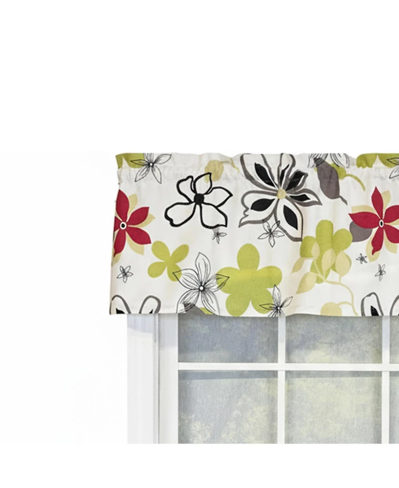 Rlf Home 100% Cotton High Quality Aria Tailored Window Valance with 1.5" Rod Pocket 50" W X 12" L Ivory