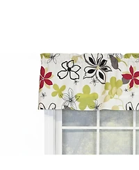 Rlf Home 100% Cotton High Quality Aria Tailored Window Valance with 1.5" Rod Pocket 50" W X 12" L Ivory