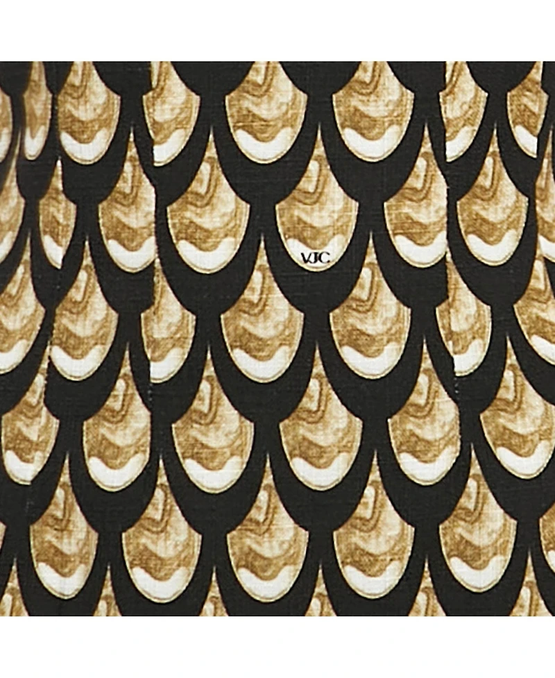 Pre-Owned Versace Women's Jeans Couture Black Printed Cotton Blend Sleeveless Mini Dress