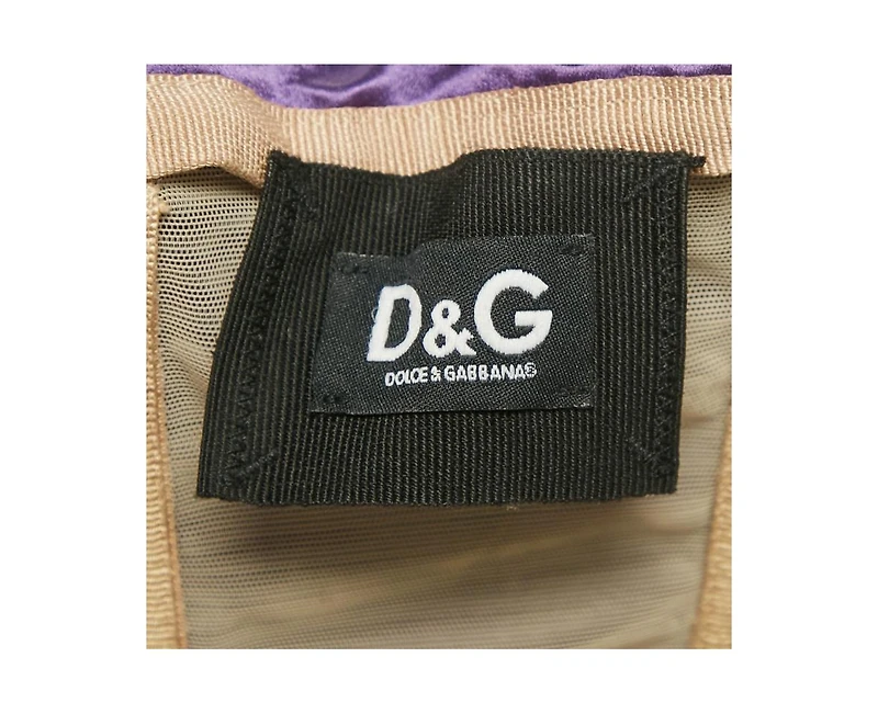 Pre-Owned Dolce & Gabbana Women's Pre-Owned D&g Purple Satin Draped Strapless Short Dress