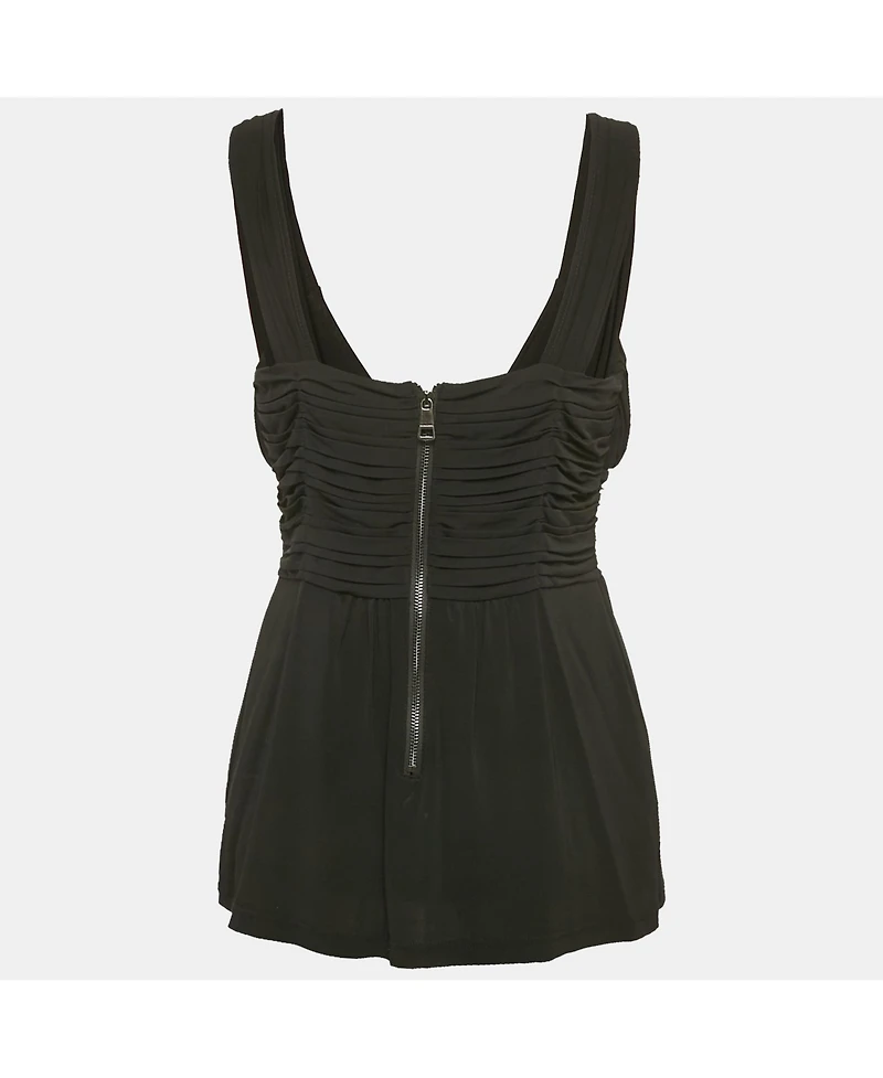 Pre-Owned Burberry Women's London Black Jersey Draped V-Neck Top