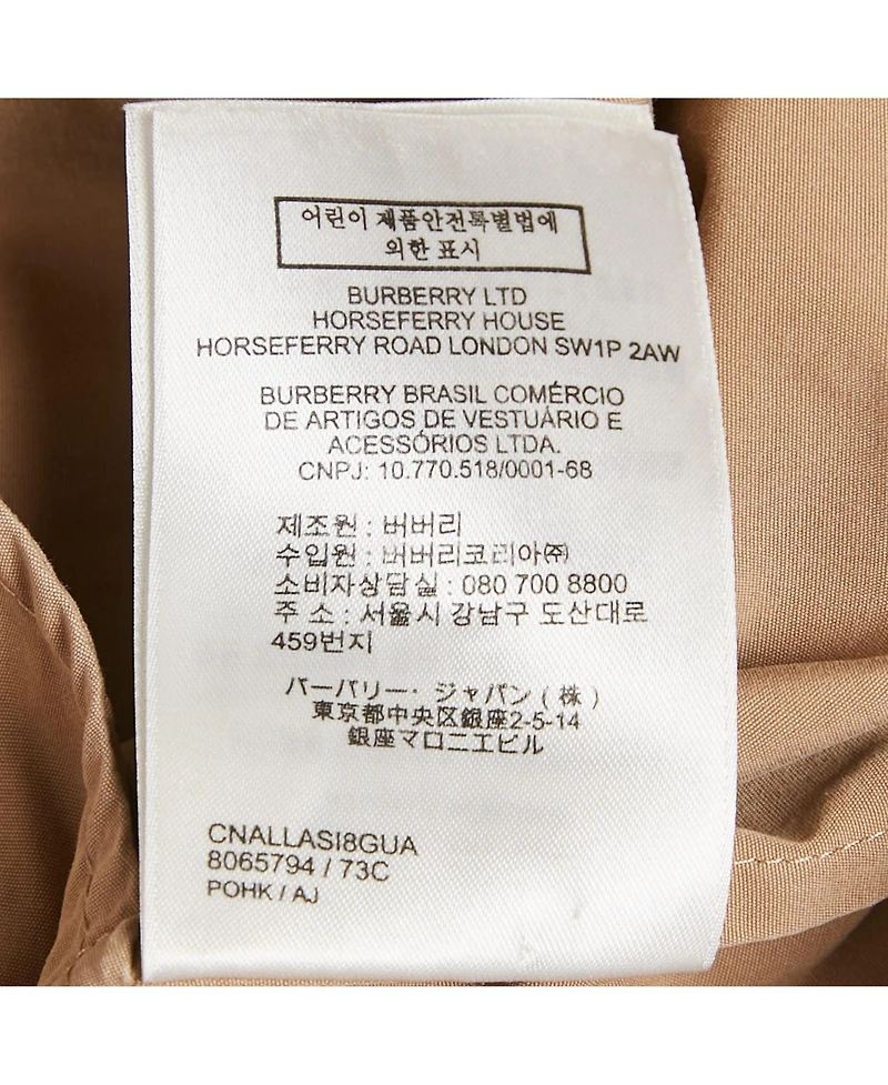 Pre-Owned Burberry Women's Brown Cotton Label Detail Button Front Belted Short Dress