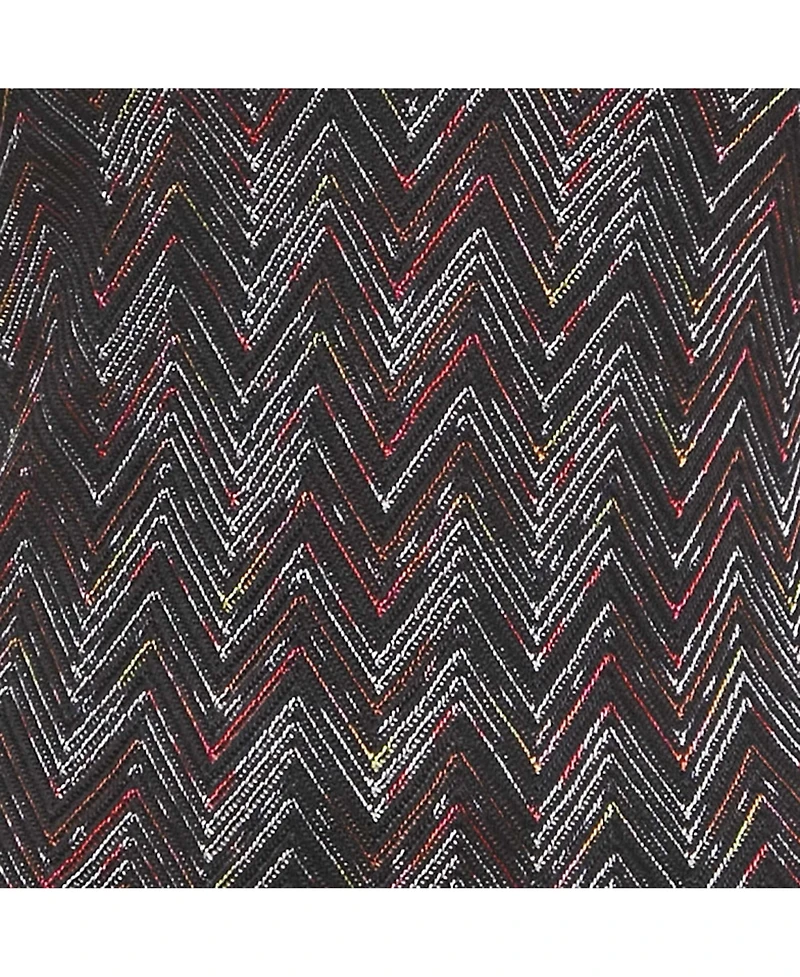 Pre-Owned Missoni Women's Black Zig Zag Knit V-Neck Sheath Dress