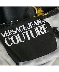 Pre-Owned Versace Women's Jeans Couture Black Printed Jersey Cut- Out Midi Dress