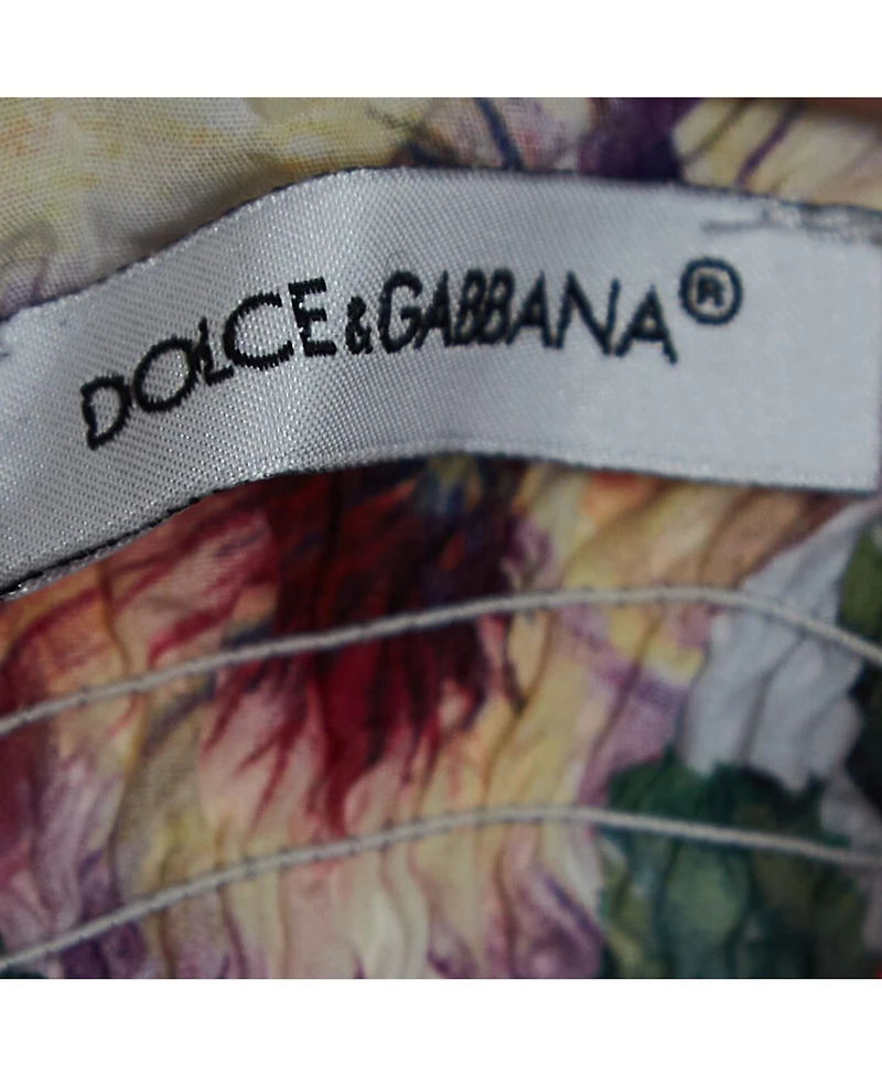 Pre-Owned Dolce & Gabbana Women's Multicolor Floral Printed Cotton Poplin