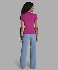 Bcbg Women's Tulip Sleeve Cinch Waist Pull-On Top