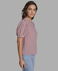 Bcbg Women's Button Front Top