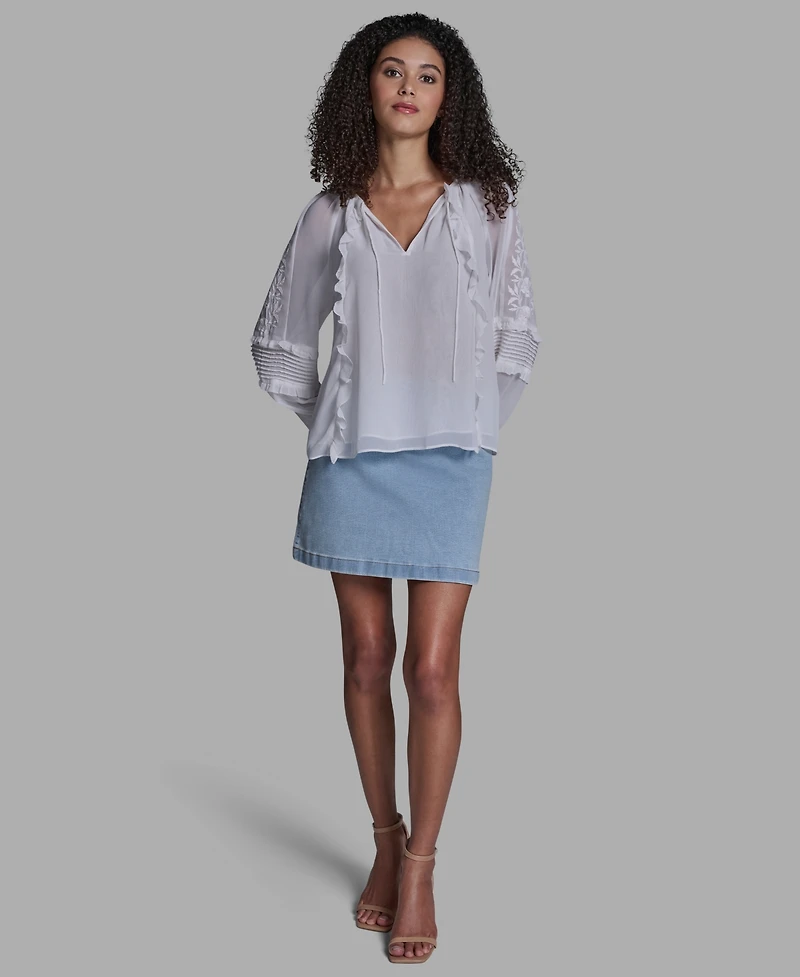 Bcbg Women's Pull-On Ruffle Top