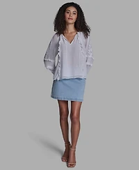 Bcbg Women's Pull-On Ruffle Top