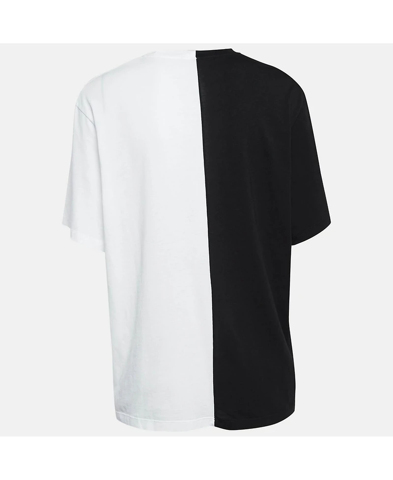 Pre-Owned Stella Mccartney Women's Black /white Logo Print Jersey Cotton T-Shirt