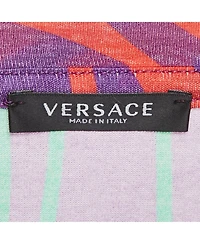 Pre-Owned Versace Women's Multicolor Printed Jersey Crew Neck T-Shirt