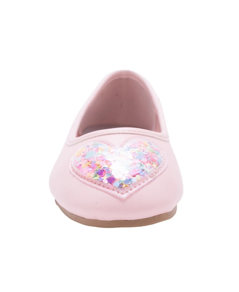 Bebe Girls' 1-13 Puffy Heart Slip-On Ballet Flats