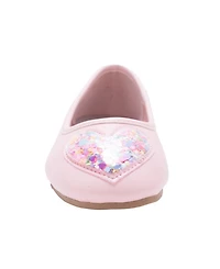 Bebe Girls' 1-13 Puffy Heart Slip-On Ballet Flats