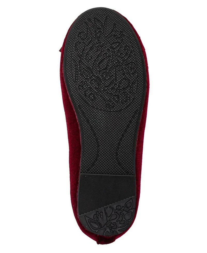 Bebe Girls' 1-13 Rhinestone Bow Ballet Flats