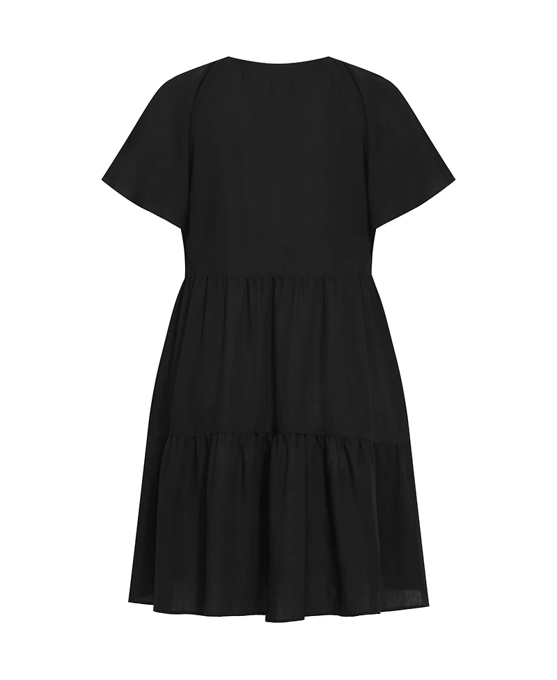 City Chic Plus Frill Mini Dress