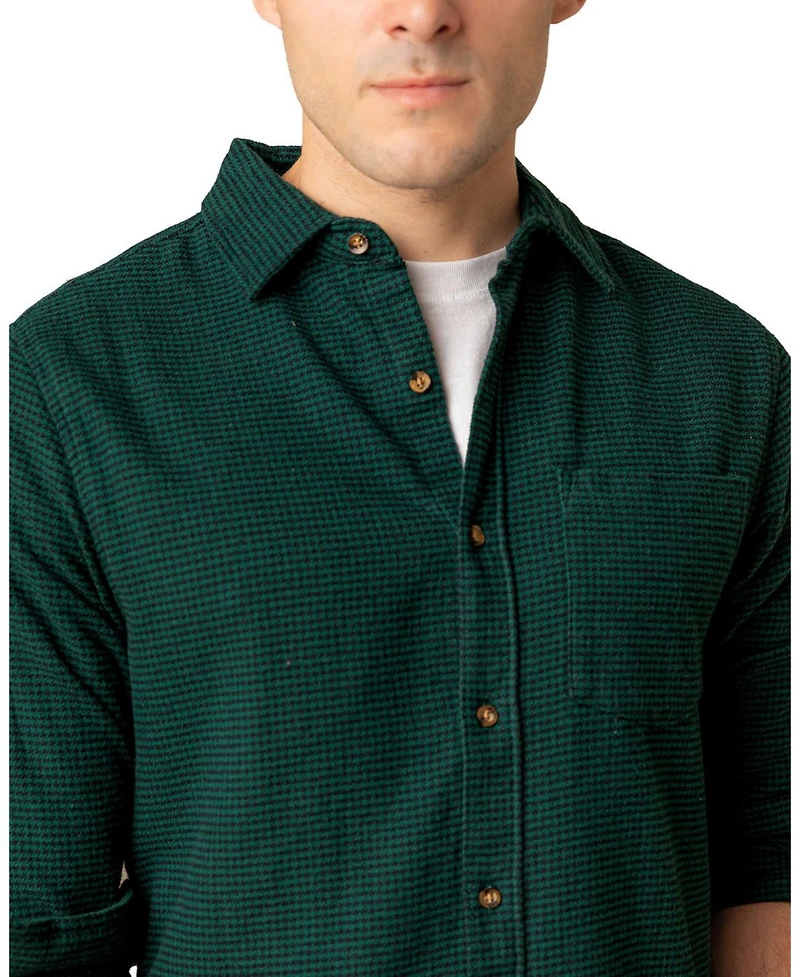 Hope & Henry Men's Organic Long Sleeve Flannel Button Down Shirt