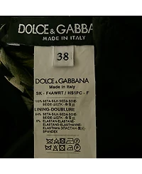 Pre-Owned Dolce & Gabbana Women's Black Printed Silk Midi Skirt