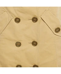 Pre-Owned Burberry Women's Brit Beige Cotton Belted Mini Skirt