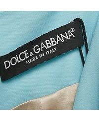 Pre-Owned Dolce & Gabbana Women's Blue Chicken Print Crepe Midi Skirt