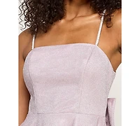 City Studios Juniors' Sheri Shine Square Neck Dress