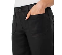 Liverpool Los Angeles Women's Crop Patch Pocket Wide Leg Jeans