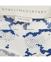 Pre-Owned Stella Mccartney Women's White Printed Silk Layered Midi Skirt