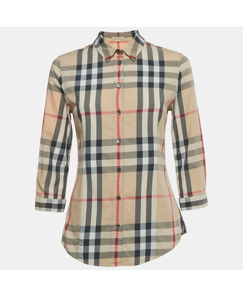 Pre-Owned Burberry Women's Checks Cotton Shirt