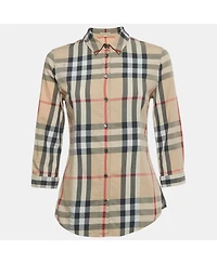 Pre-Owned Burberry Women's Checks Cotton Shirt