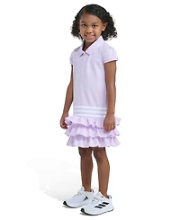 adidas Girls' 2T-6X Ribbed Polo Collar Dress