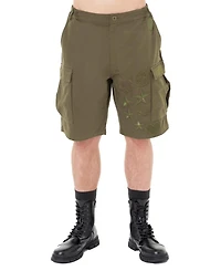 Dai Moda Men's Menswear Patches Cargo Shorts