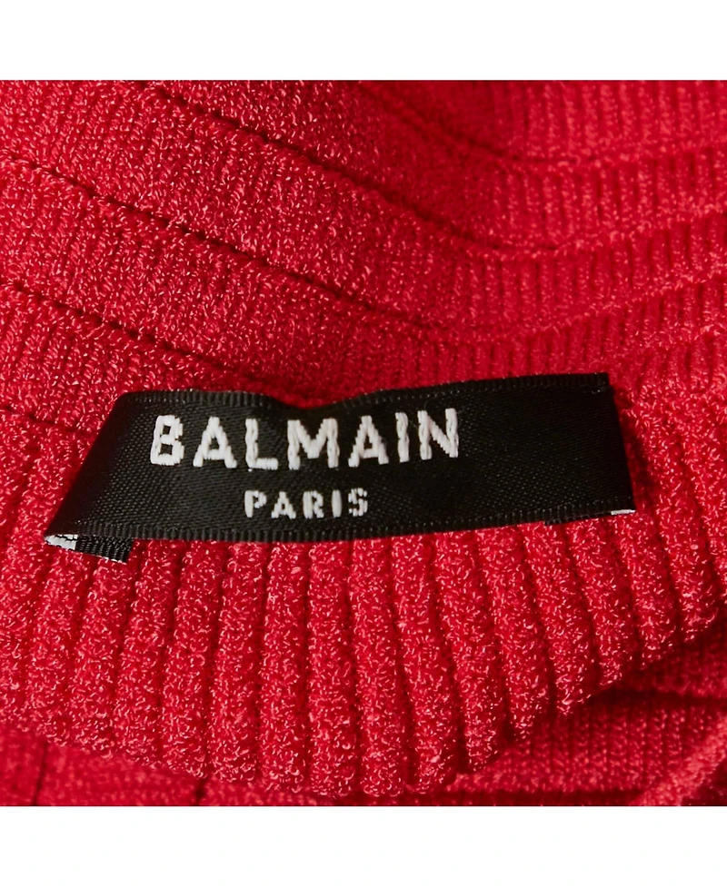 Pre-Owned Balmain Women's Pink Stretch Knit Mini Skirt