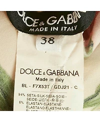 Pre-Owned Dolce & Gabbana Women's White Floral Printed Silk Satin Top
