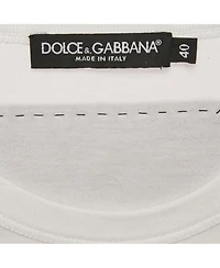 Pre-Owned Dolce & Gabbana Women's White Bellezza Print Jersey Sleeveless T-Shirt