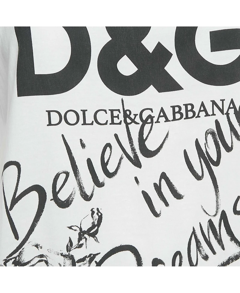Pre-Owned Dolce & Gabbana Women's White Printed Cotton Vest