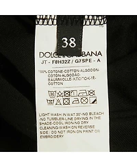 Pre-Owned Dolce & Gabbana Women's Black D& G Heart Print Cotton T-Shirt
