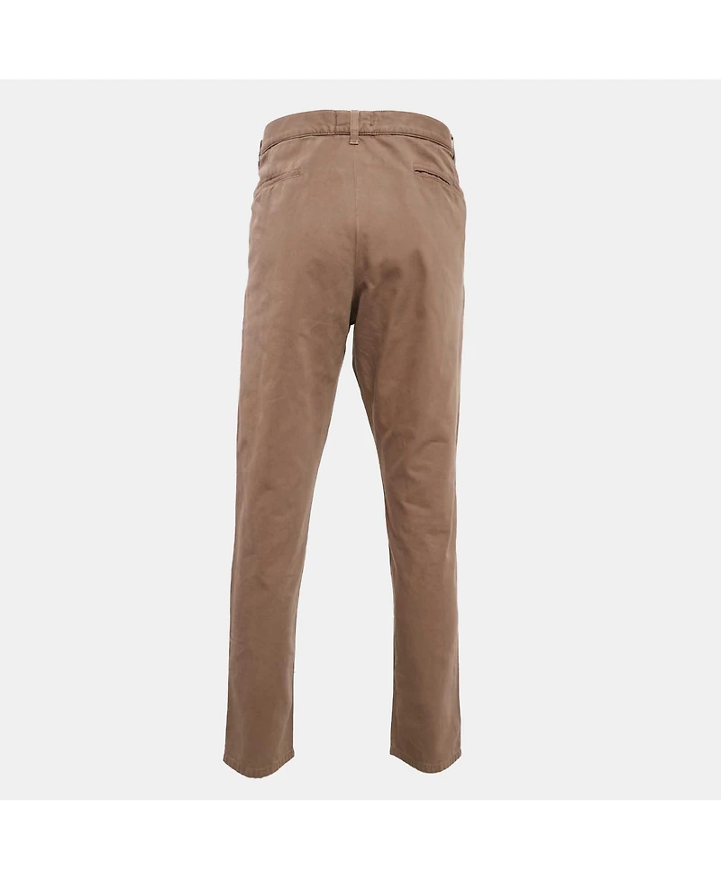 Pre-Owned Dolce & Gabbana Men's Brown Herringbone Cotton Pants