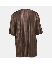 Pre-Owned Burberry Women's Beige Silk Buttoned A-Line Sleeveless Shirt Blouse