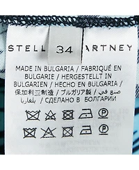 Pre-Owned Stella Mccartney Women's Blue Printed Crepe Midi Skirt