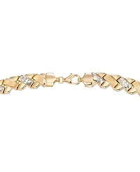Macy's Diamond Cut Necklace in 18k Two-Tone Gold Over Sterling Silver