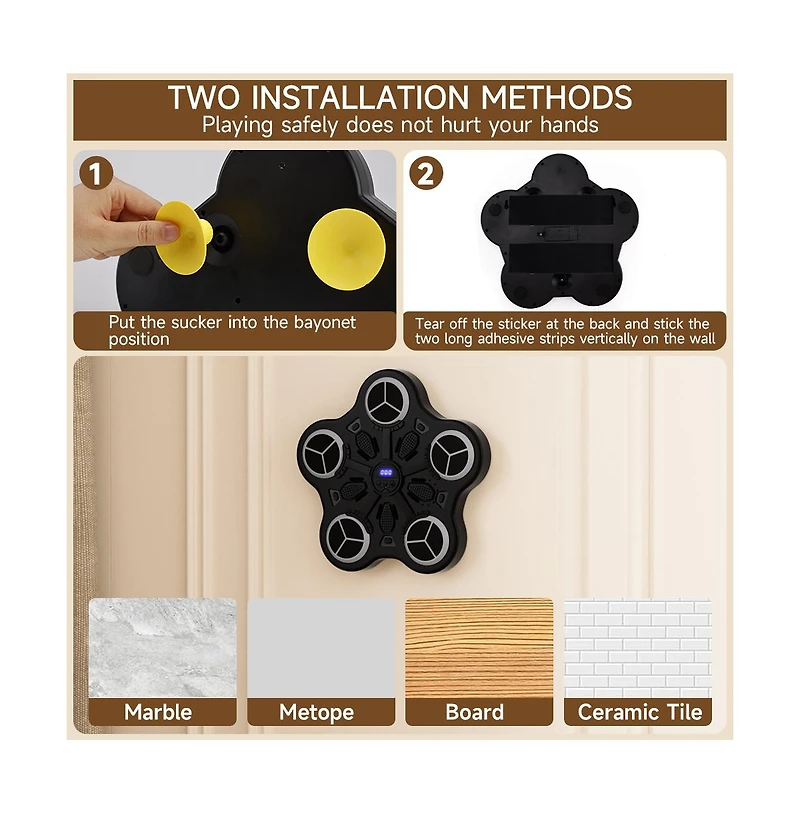 Artudatech Smart Kids Boxing Machine with Free Gloves, Music and Light Effects for Home Fitness Fun