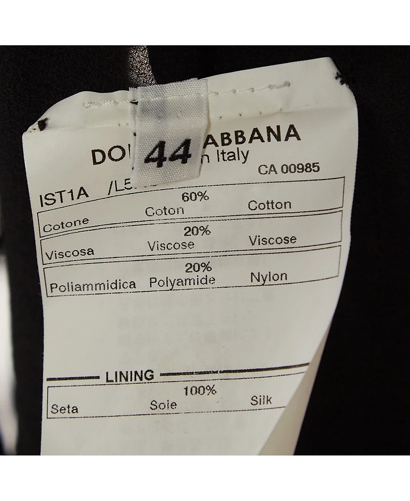 Pre-Owned Dolce & Gabbana Women's Black Floral Lace Button Front Jacket