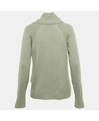 Pre-Owned Burberry Women's Prorsum Green Cashmere Knit Sweater