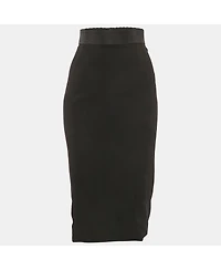 Pre-Owned Dolce & Gabbana Women's Black Crepe Pencil Skirt