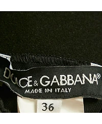 Pre-Owned Dolce & Gabbana Women's Black Polka Dot Print Mesh Midi Skirt