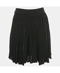 Pre-Owned Dolce & Gabbana Women's Black Crepe Pleated Mini Skirt