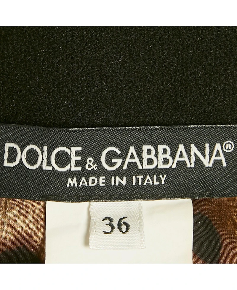 Pre-Owned Dolce & Gabbana Women's Brown Animal & Floral Print Crepe Midi Skirt