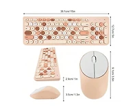 risokeys Wireless Keyboard and Mouse Combo, 2.4GHz Wireless Keyboard Mouse for Computer, Desktop, Laptop