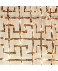 Rlf Home 100% Cotton High Quality Torres Tailored Window Valance with 1.5" Rod Pocket 50" W X 12" L Cream