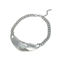 Women's The Petra-Chain Collar Necklace - Chrome Silver